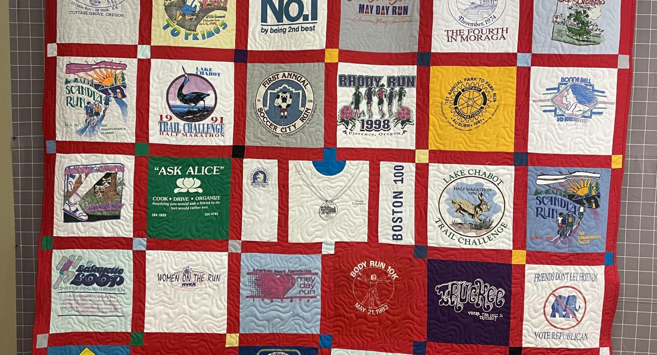 Marathon Checkerboard T-Shirt Quilt