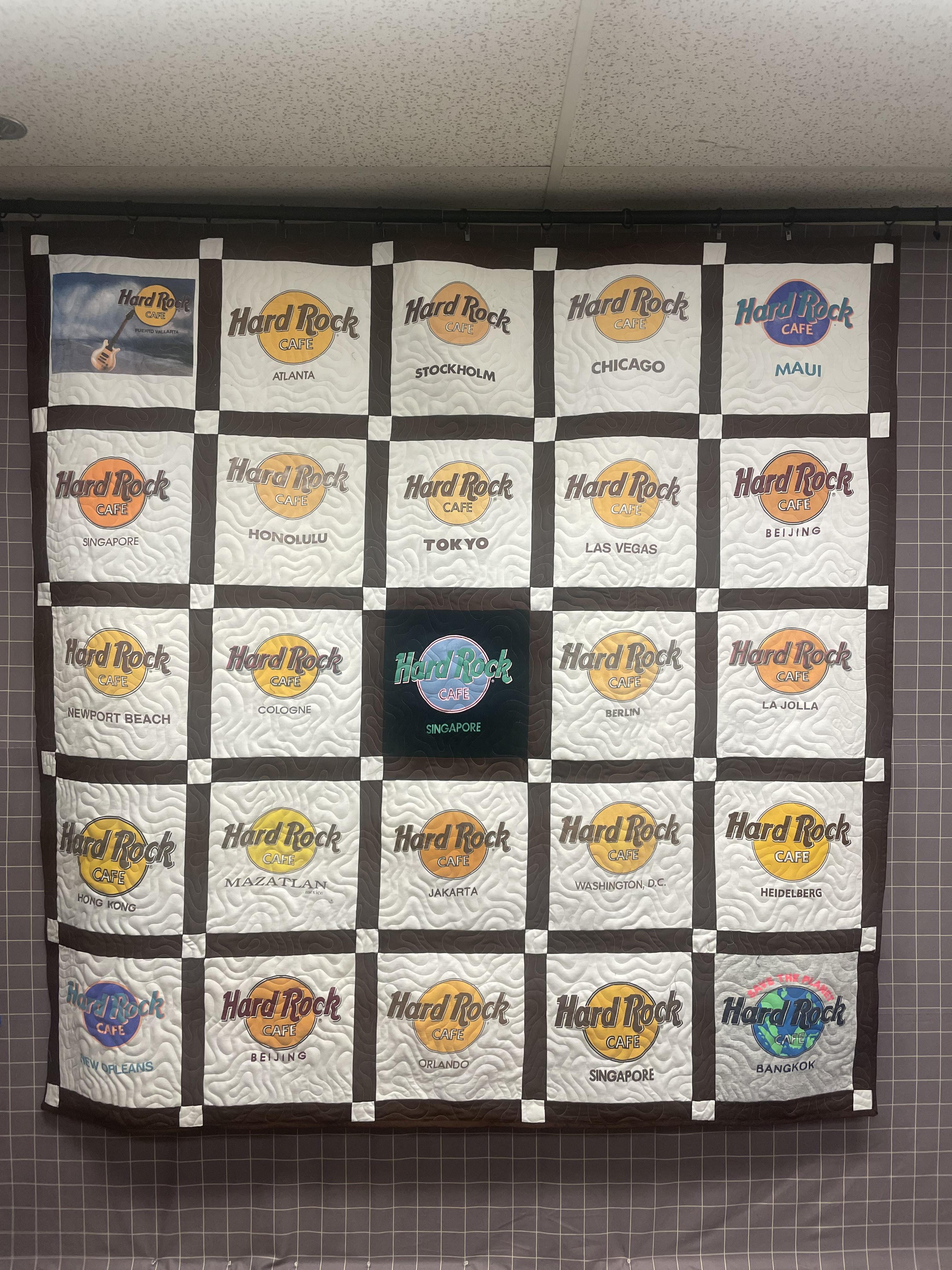 Hard Rock T-Shirt Quilt